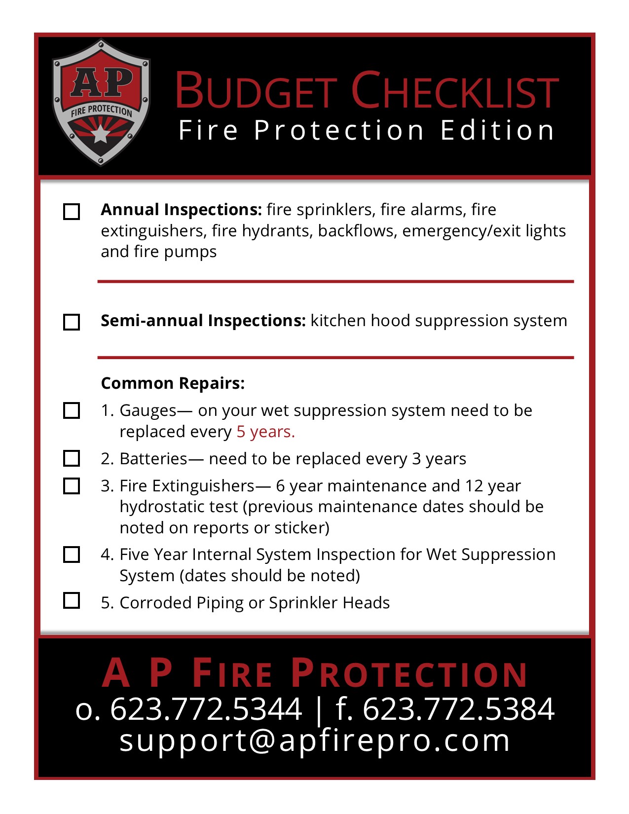 fire checklist Archives A P Fire Protection